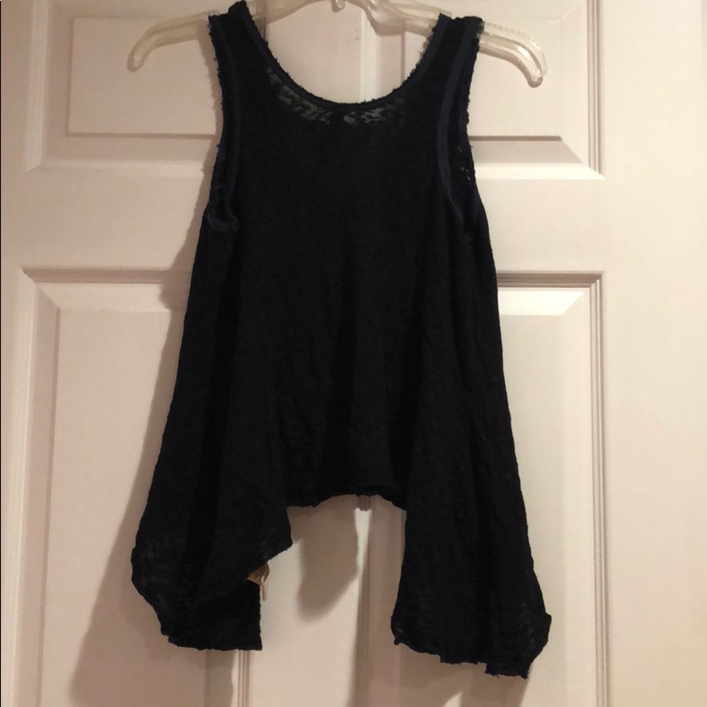 FREE PEOPLE FLOWY RUFFLE SLEEVELESS TOP - Picture 4 of 5